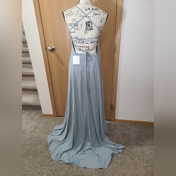 NWT Show Me Your Mumu Godshaw Goddess Sage Lace Up Bridesmaid Formal Maxi Dress - Picture 4 of 4